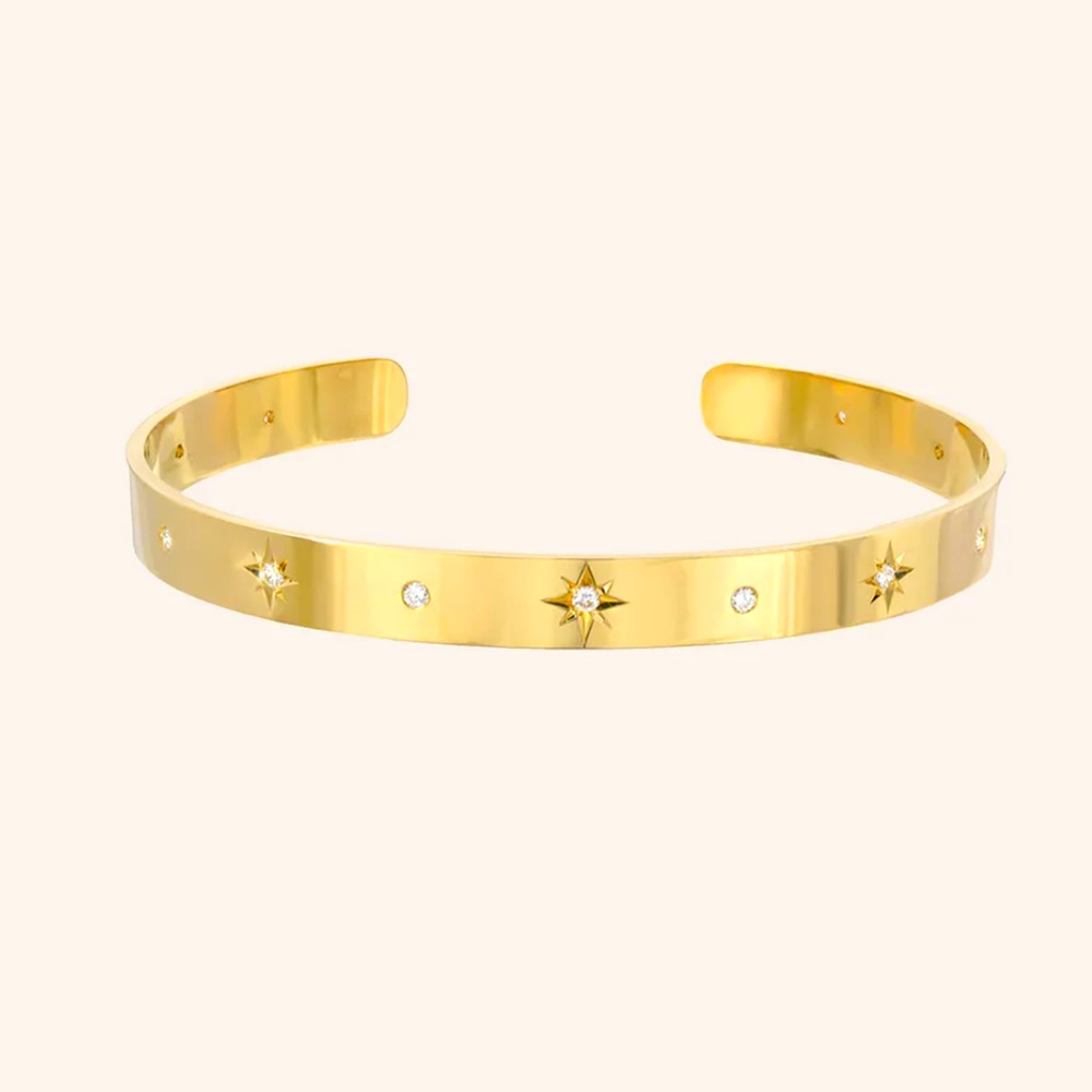 Zoe Lev 14k Rose Gold Diamond Sunburst Cuff